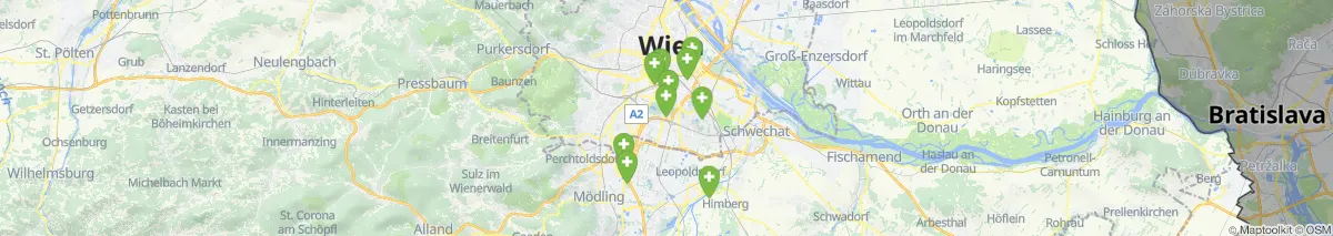 Map view for Pharmacies emergency services nearby Oberlaa (Municipality, Wien) (514)